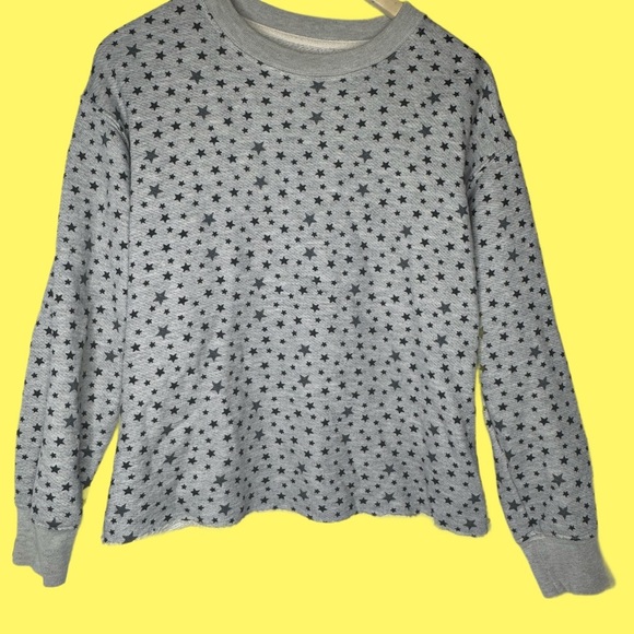 Current/Elliott Slouchy Crewneck Star Pattern Sweatshirt Size Small - Picture 1 of 4